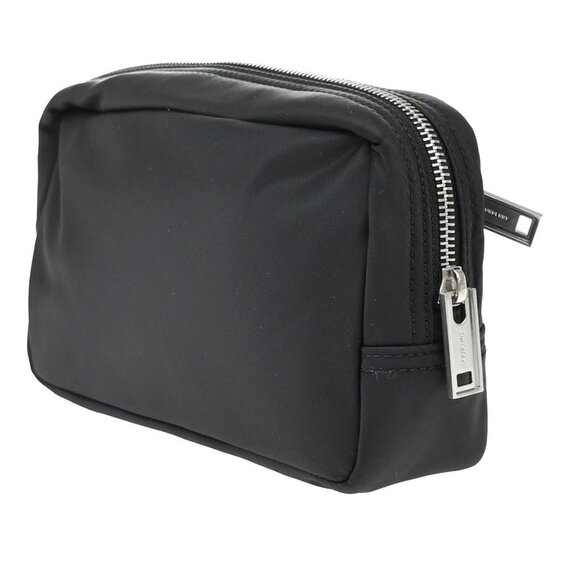 BURBERRY Logo Clutch Pouch Bag Nylon Black SHW 65RF576 - Picture 4 of 16